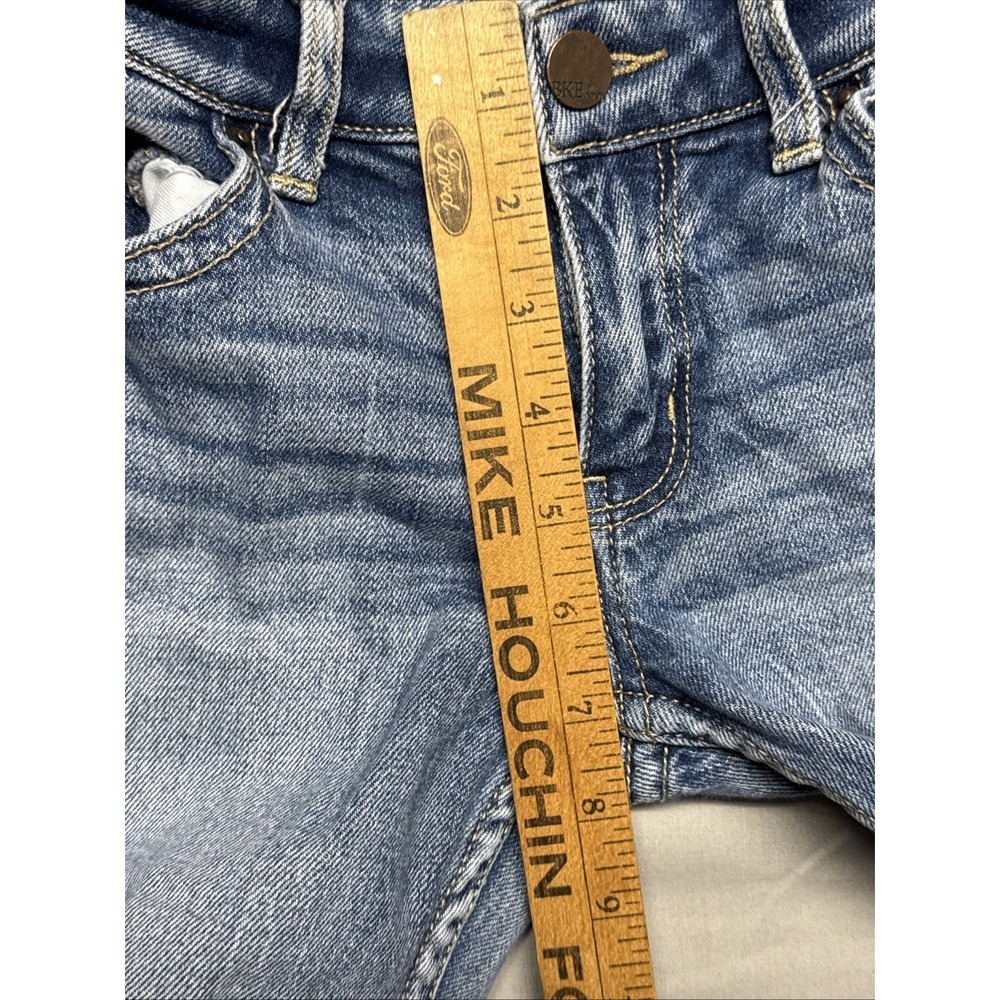 BKE Stella Bootcut Stretch Jeans 26x31 1/2 Low Rise Distressed Slim Fit - Picture 14 of 15